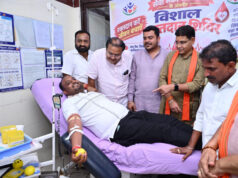 सेवा संकल्प अभियान- बलौदाबाजार-भाटापारा में वृहद रक्तदान शिविर का आयोजन, राजस्व मंत्री टंक राम वर्मा ने रक्तदाताओं को किया सम्मानित….