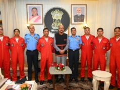राज्यपाल रमेन डेका से एयर ऑफिसर कमांडिंग नंदा कुमार बाला ने की सौजन्य भेंट…..
